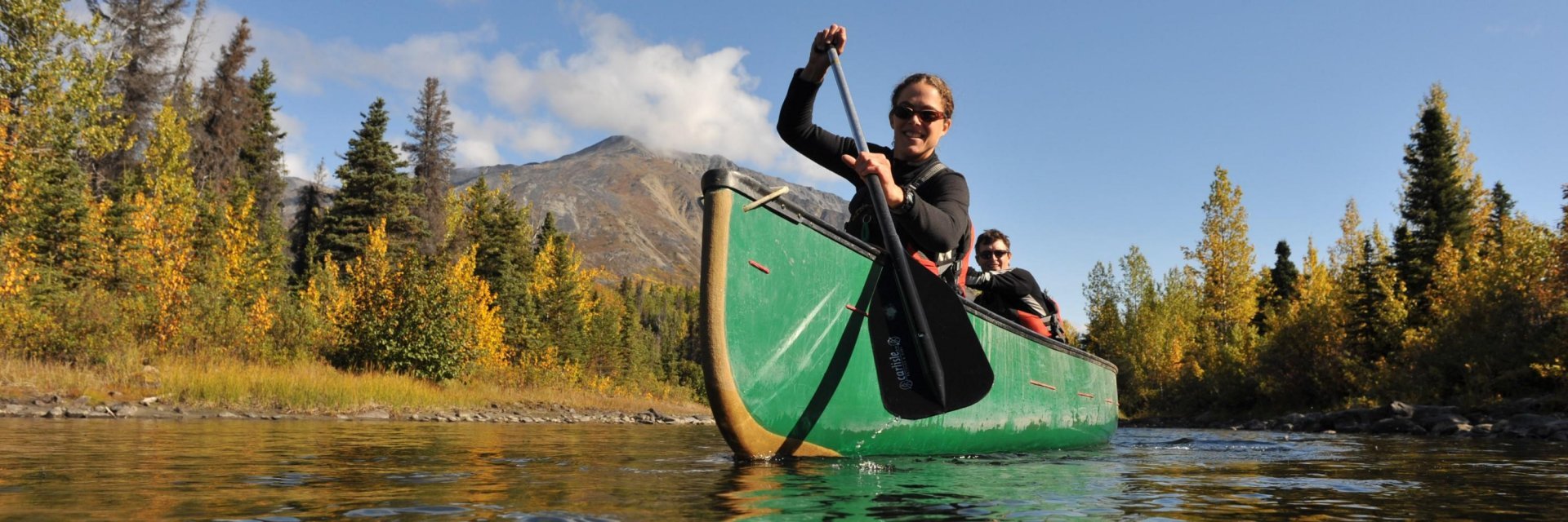 Kanoën in de Yukon banner