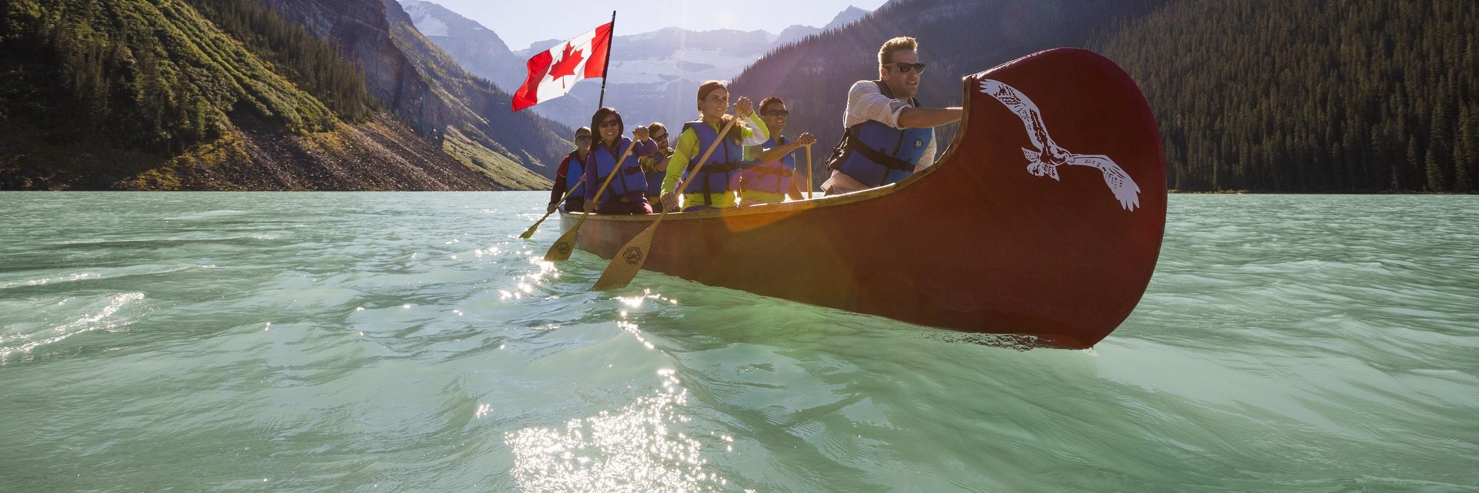 Kanoën Banff National Park banner