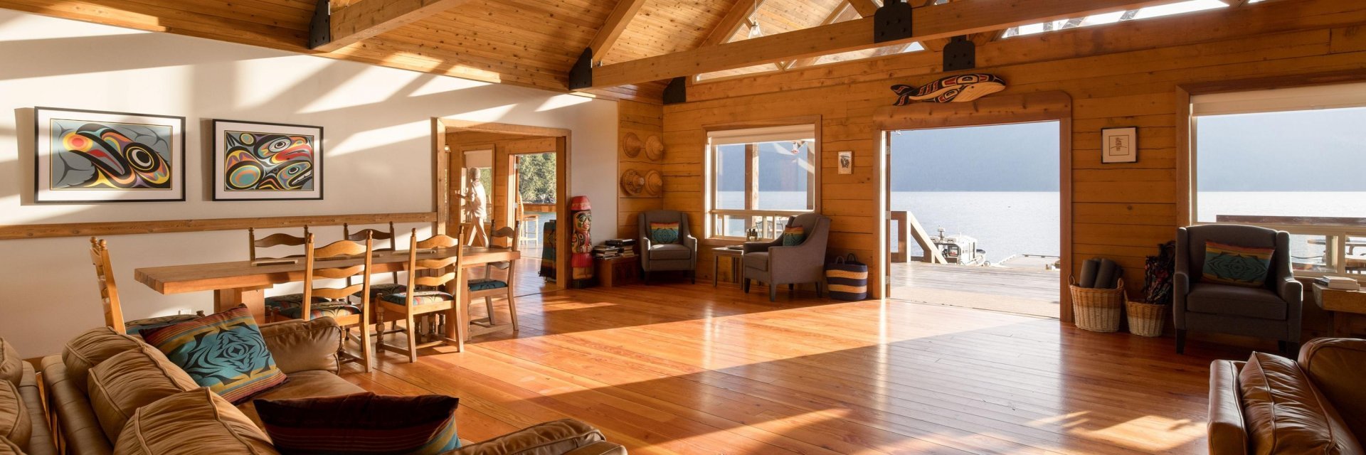 Klahoose Wilderness Resort main lodge room