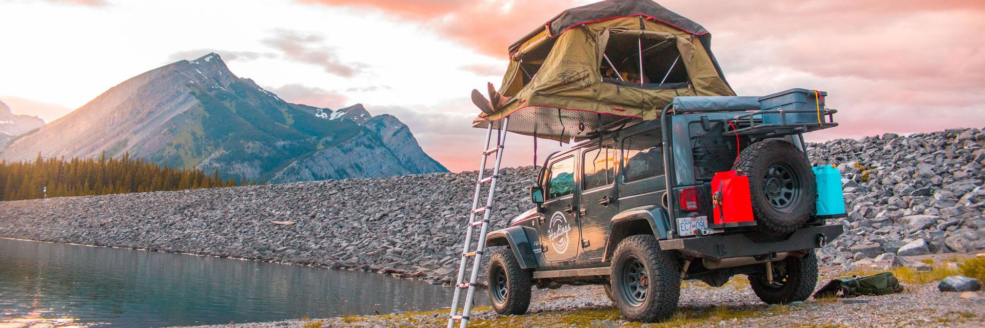 Tentjeep Hastiings Overland Alberta mountains banner