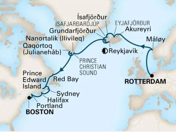 Laatste hutten op unieke 3 weekse cruise van Rotterdam naar Boston via de noordelijke route naar het westen. Een unieke kans om voor een last minute prijs bijzondere plekken aan te doen als IJsland, Groenland, Labrador en Prince Edward Island.
Deze unieke cruise vindt slechts één keer per jaar plaats en wij hebben nog enkele hutten weten te bemachtigen voor een zeer aantrekkelijke prijs.
De prijs is inclusief alle maaltijden, koffie, thee, havengelden en terugvlucht vanuit Boston met Icelandair.
Prijzen per persoon vanaf (afhankelijk van de beschikbaarheid van de vlucht):
binnenhut Euro 2485,-
buitenhut Euro 2885,-
veranda suite Euro 3185,-
Klik <a href="https://www.gocanada.nl/drie-weekse-cruise-vikingpassage">hier</a> voor meer informatie of om te boeken.
Onderstaand een overzicht van de stops:
2 juli vertrek Rotterdam 16:00 uur
4 juli Måløy – Noorwegen
6 juli Akureyi, IJsland
7 juli Isafjordur, IJsland
8 & 9 juli Reykjavik, IJsland
10 juli Grundarfjordur, IJsland
12 juli Cruising Prince Christian Sund
13 juli Qaportoq, Groenland
14 juli Nanortalik, Groenland
16 juli Red Bay, Labrador Canada
18 juli Charlottetown, Prince Edward Island, Canada
19 juli Sydney, Nova Scotia, Canada
20 juli Halifax, Nova Scotia, Canada
21 juli Portland, Maine, VS
22 juli Boston, Massachusetts, VS
22 juli vlucht Boston > Amsterdam
Indien u wenst kunnen we ook een latere vlucht van Boston naar Amsterdam boeken, zodat u nog enkele dagen in Boston kunt verblijven.